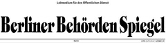 Berliner Behörden Spiegel Leitmedium für den Öffentlichen Dienst
