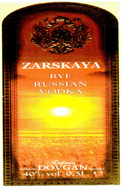 ZARSKAYA RYE RUSSIAN VODKA