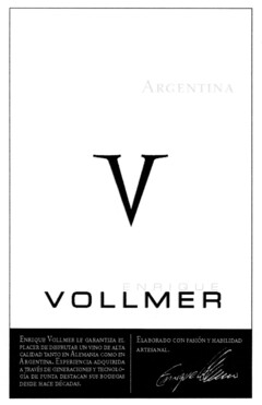 ARGENTINA ENRIQUE VOLLMER