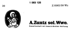 A.Zuntz sel. Wwe. Gesellschaft mit beschränkter Haftung SEIT 1837