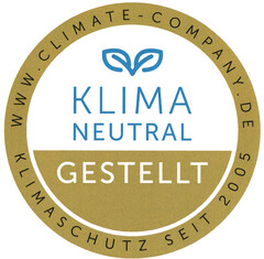 KLIMANEUTRAL GESTELLT WWW.CLIMATE-COMPANY.DE KLIMASCHUTZ SEIT 2005