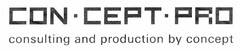 CON·CEPT·PRO consulting and production by concept