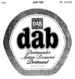 dab Dortmunder Actien-Brauerei Dortmund