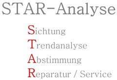 STAR-Analyse Sichtung Trendanalyse Abstimmung Reparatur / Service