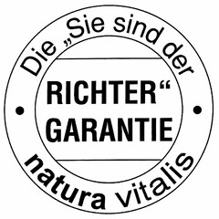 Die "Sie sind der RICHTER" GARANTIE natura vitalis