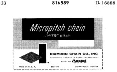 Micropitch chain DIAMOND CHAIN CO. INC. Amsted