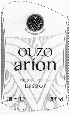 OUZO aríon ERZEUGT IN LESBOS