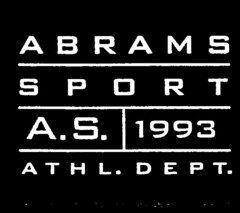 ABRAMS SPORT A.S. 1993 ATHL.DEPT.