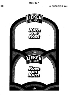 LIEKEN URKORN Korn an Korn