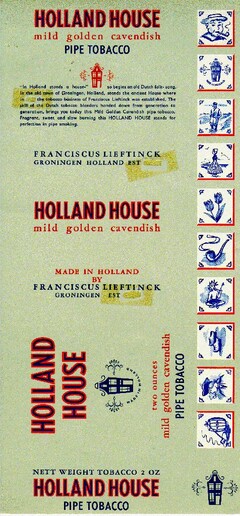 HOLLAND HOUSE mild golden cavendish PIPE TOBACCO