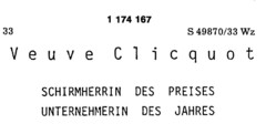 Veuve Clicquot SCHIRMHERRIN DES PREISES UNTERNEHMERIN DES JAHRES