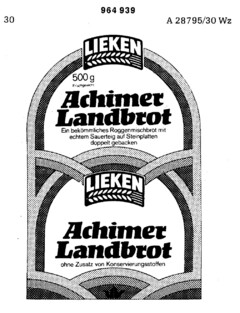 LIEKEN Achimer Landbrot