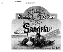 Sommer Geister Sangria