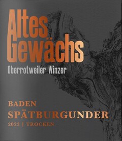 Altes Gewächs Oberrotweiler Winzer BADEN SPÄTBURGUNDER 2022 | TROCKEN