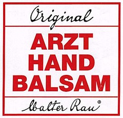 Original ARZT HAND BALSAM Walter Rau