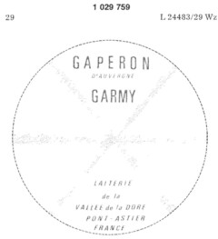 GAPERON D`AUVERGNE GARMY