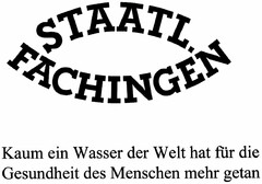 STAATL.FACHINGEN Kaum ein Wasser der Welt hat für die Gesundheit des Menschen mehr getan