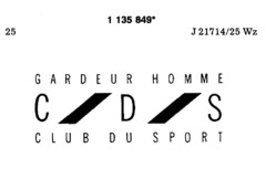 GARDEUR HOMME C D S CLUB DU SPORT