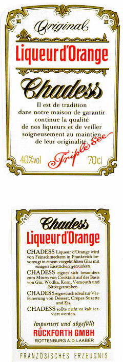 Chadess Liqueur d'Orange