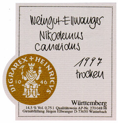 Weingut Ellwanger Nikodemus Candidus 1997 trocken