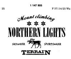 Mount climbing NORTHERN LIGHTS SKIWEAR SPORTSWEAR TERRAIN