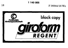 giroform REGENT black copy Feldmühle Aktiengesellschaft