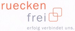 ruecken frei erfolg verbindet uns.