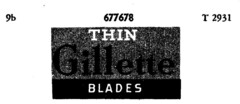 THIN GILLETTE BLADES