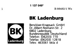 BK Ladenburg Benckiser-Knapsack GmbH