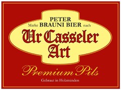 Marke PETER BRAUNI BIER nach Ur Casseler Art Premium Pils Gebraut in Holzminden