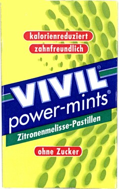 VIVIL power-mints Zitronenmelisse-Pastillen