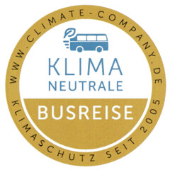 KLIMA NEUTRALE BUSREISE WWW.CLIMATE-COMPANY.DE KLIMASCHUTZ SEIT 2005