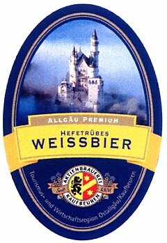 ALLGÄU PREMIUM HEFETRÜBES WEISSBIER AKTIENBRAUEREI KAUFBEUREN Tourismus- und Wirtschaftsregion Ostallgäu/Kaufbeuren