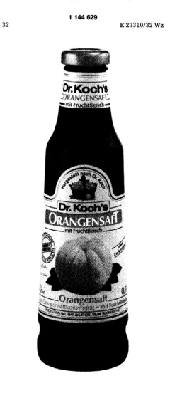 Dr. Koch`s ORANGENSAFT mit Fruchtfleisch