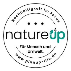 Nachhaltigkeit im Fokus natureup Für Mensch und Umwelt. www.planup-life.de