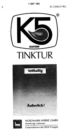 K5 KAFÜNF TINKTUR