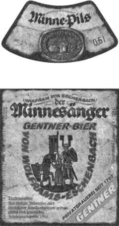 Minne-Pils GENTER-BIER VON WOLFRAMS-ESCHENBACH