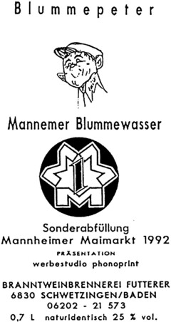 Blummepeter Mannemer Blummewasser