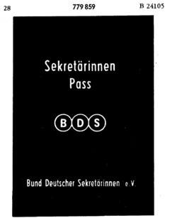 Sekretärinnen Pass BDS Bund Deutscher Sekretärinnen e.V.