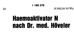 Haemoaktivator N nach Dr. med. Höveler
