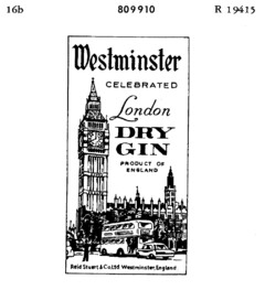 Westminster CELEBRATED London DRY GIN