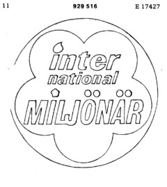 inter national MILJÖNÄR