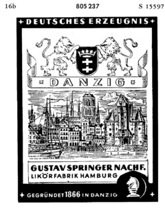 DANZIG GUSTAV SPRINGER NACHF. LIKÖFABRIK HAMBURG