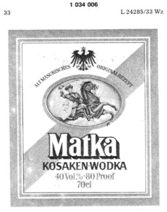 Matka KOSAKEN WODKA