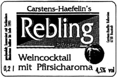 Carstens-Haefelin`s Rebling Pfirsich Weincocktail mit Pfirsicharoma