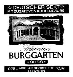 Schweriner BURGGARTEN DEUTSCHER SEKT MIT ZUSATZ VON KOHLENSÄURE