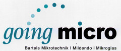 going micro Bartels Mikrotechnik Mildendo Mikroglas