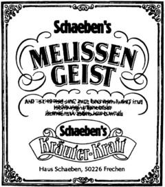 Schaeben`s MELISSEN GEIST