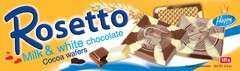 Rosetto Milk & white chocolate Cocoa wafers Happy