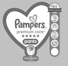 PAMPERS PREMIUM CARE PANTS NEW STOP & PROTECT POCKET OUR NO1 COMFORT + PROTECTION